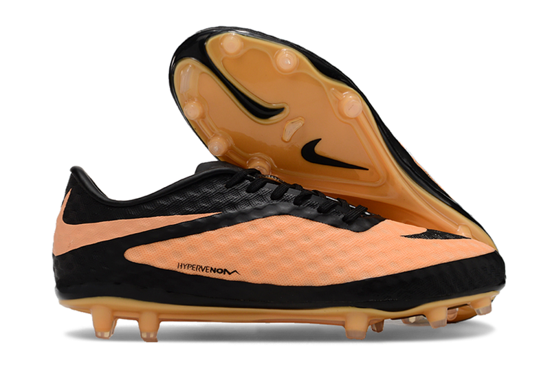 Chuteira Campo Nike Retrô Hypervenom Phantom I FG Preta e Laranja