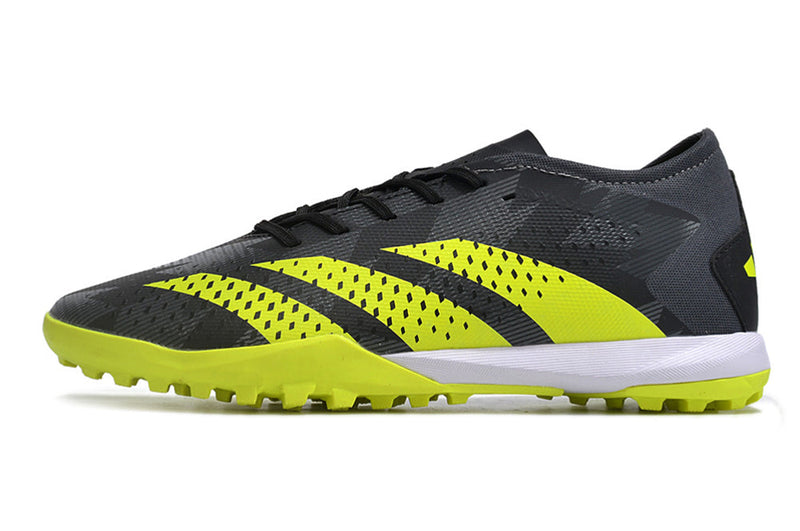 Chuteira Society Adidas Predator Accuracy.1 TF Low Preta e Verde "Crazycharged Pack"