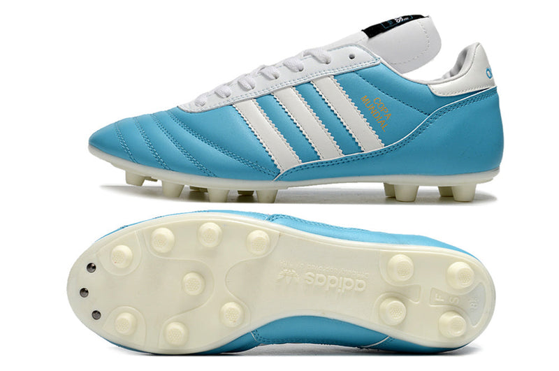 Chuteira Campo Adidas Copa Mundial FG Azul e Branco "Argentina"