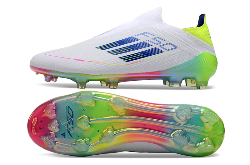 Chuteira Campo Adidas F50 LL FG Branca e Colorida "Olympic Boot Pack"