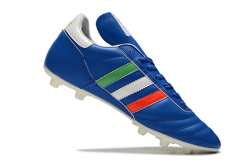 Chuteira Campo Adidas Copa Mundial FG Azul, Branca, Vermelha e Verde "Italy"