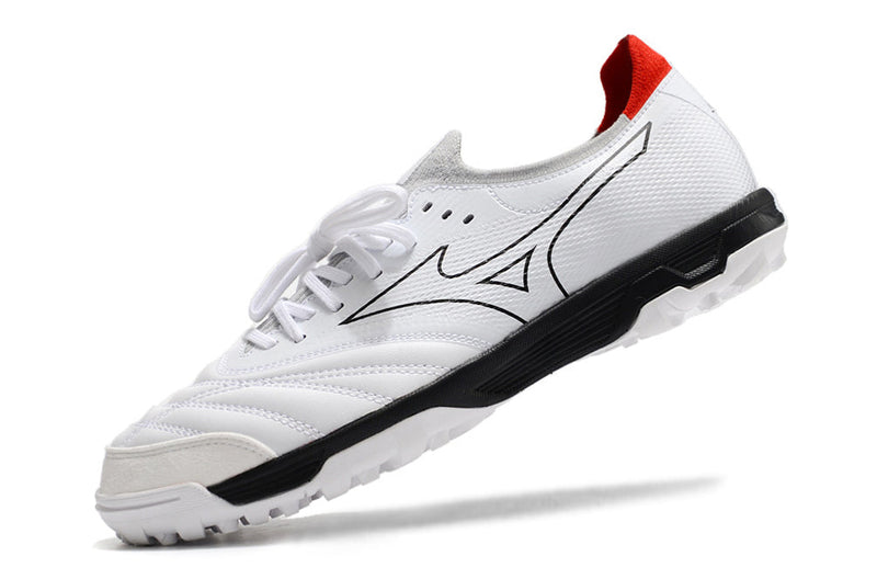 Chuteira Society Mizuno Morelia Neo Beta TF Branca e Preta "Next Have Color"