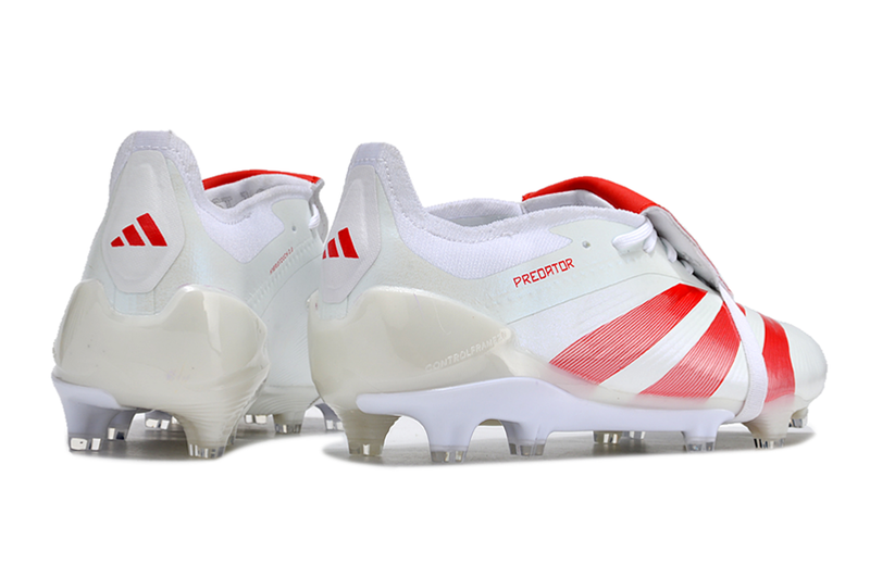 Chuteira Campo Adidas Predator FT 30 Elite FG Branca e Vermelha