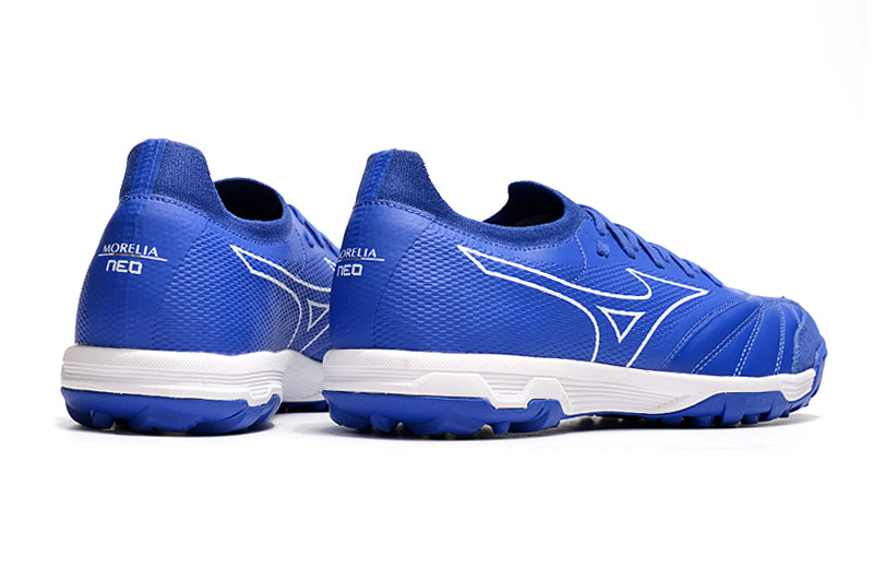 Chuteira Society Mizuno Morelia Neo Beta TF Azul "Reach Beyond Pack"