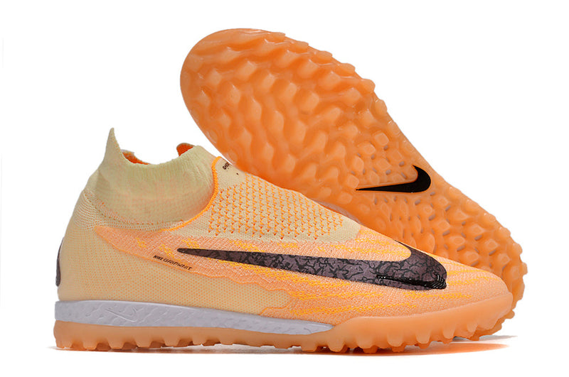 Chuteira Society Nike Phantom GX DF Elite TF Laranja "Fusion Pack"