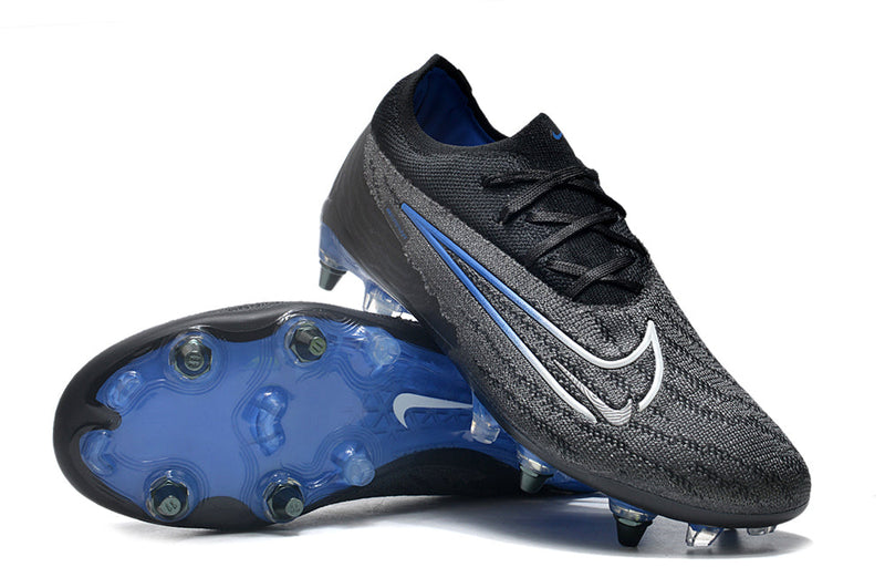 Chuteira Campo Nike Phantom GX Elite Trava Mista Preta e Azul "Black Pack"