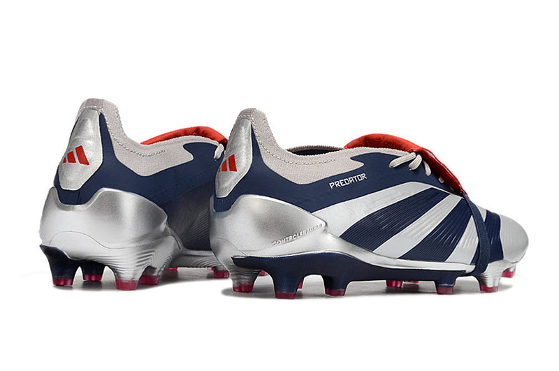 Chuteira Campo Adidas Predator FT 30 Elite FG Prata e Azul "Roteiro Pack"