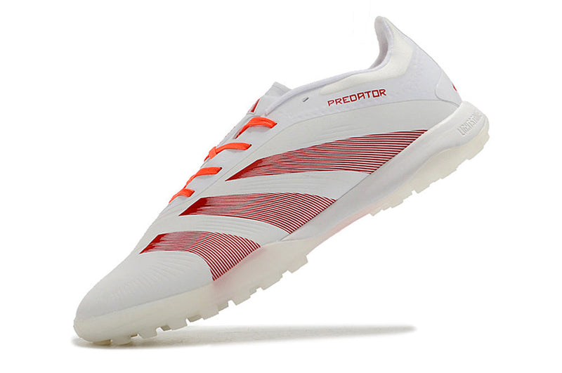 Chuteira Society Adidas Predator Elite TF Branca e Vermelha