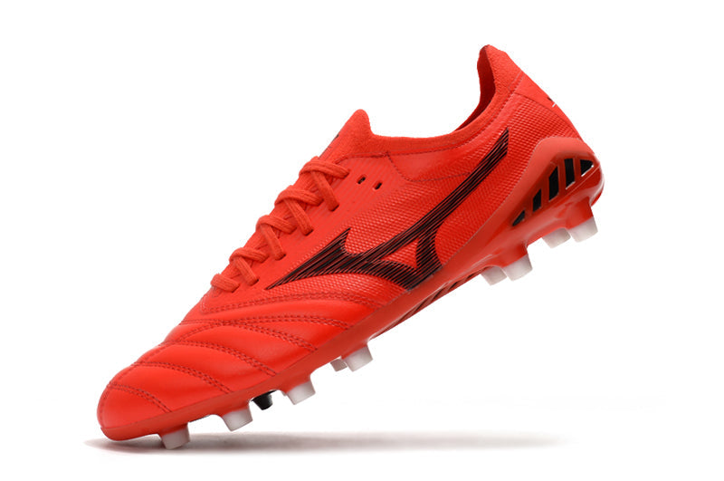 Chuteira Campo Mizuno Morelia Neo 3 FG Vermelha e Preta