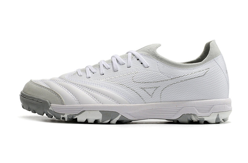 Chuteira Society Mizuno Morelia Neo Beta TF Branca "Beta Shining"