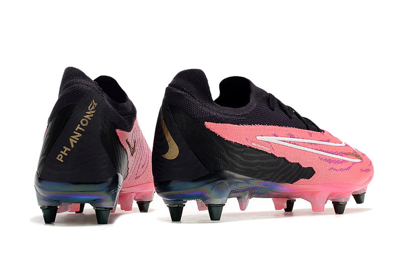 Chuteira Campo Nike Phantom GX Elite Trava Mista Preta e Rosa "Generation Pack"