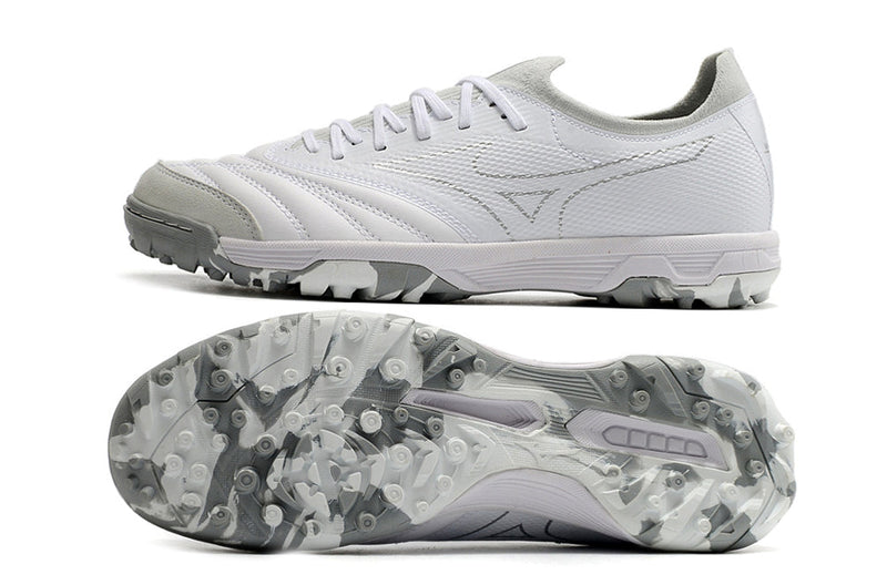 Chuteira Society Mizuno Morelia Neo Beta TF Branca "Beta Shining"