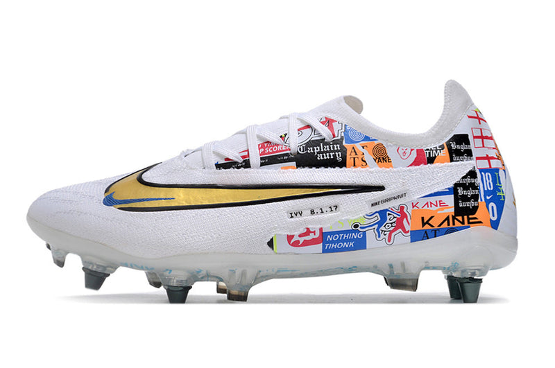 Chuteira Campo Nike Phantom GX Elite Trava Mista Branca "Harry Kane"