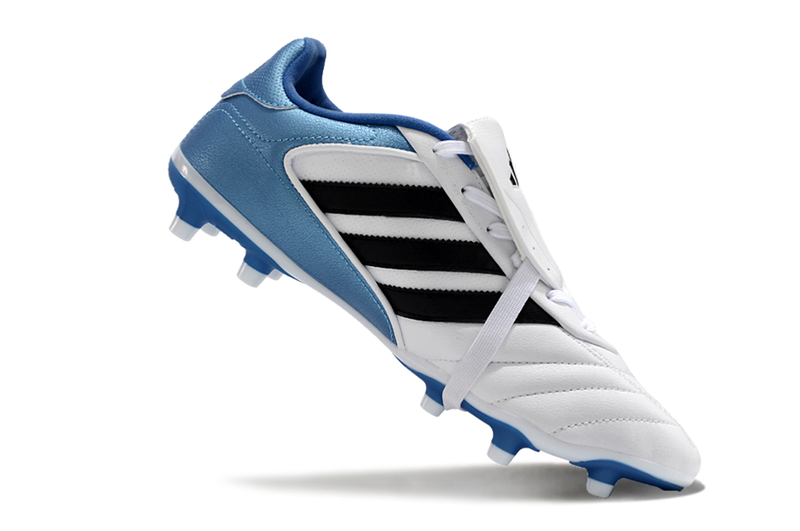 Chuteira Campo Adidas Copa Gloro 2 FG Branca, Azul e Preta