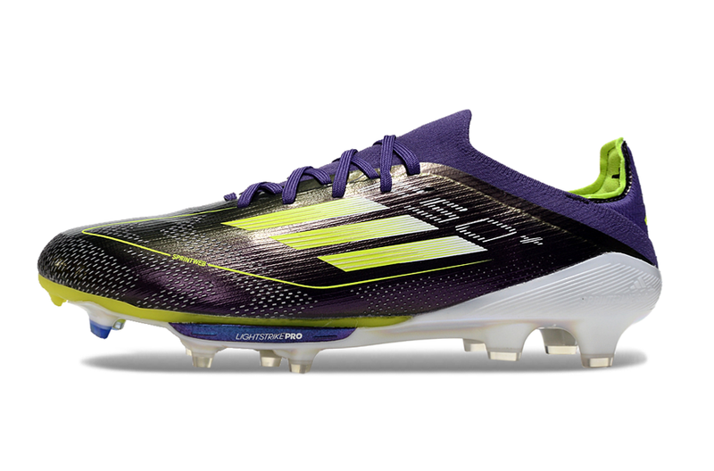 Chuteira Campo Adidas F50+ FG Roxa e Verde "Fast Reborn Pack"