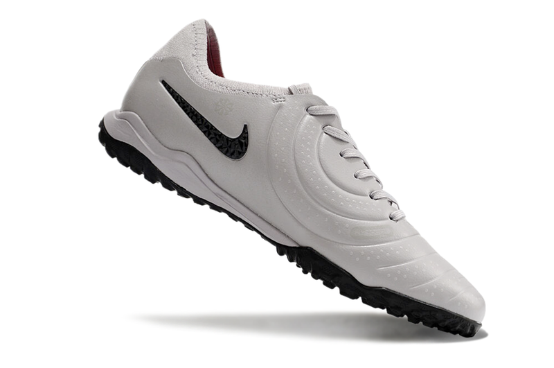 Chuteira Society Nike Tiempo Legend 10 Pro TF Cinza e Preto "Rising Gem Pack"