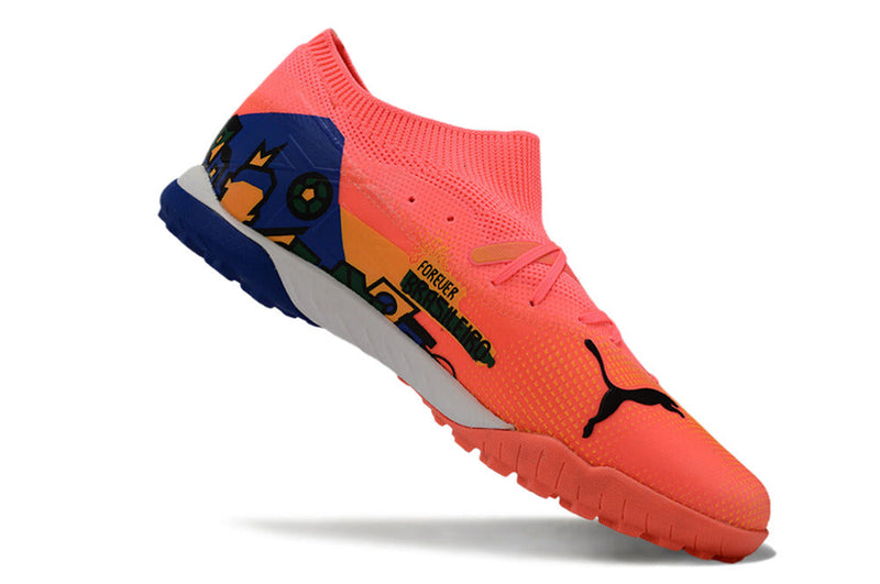 Chuteira Society Puma Future 7 TF Rosa