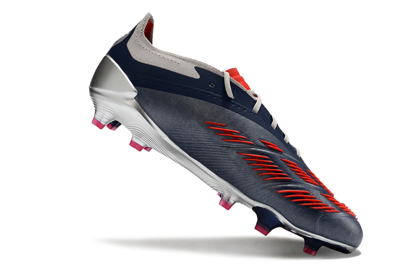 Chuteira Campo Adidas Predator Elite FG Prata e Azul "Roteiro Pack"