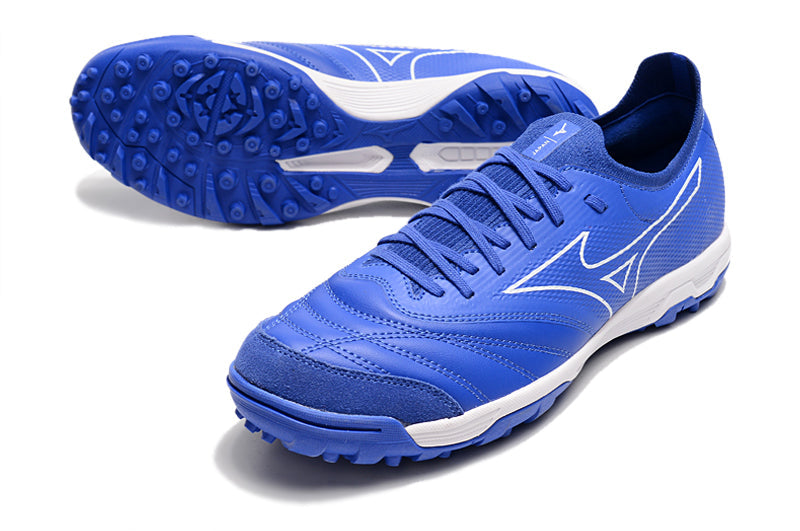 Chuteira Society Mizuno Morelia Neo Beta TF Azul "Reach Beyond Pack"