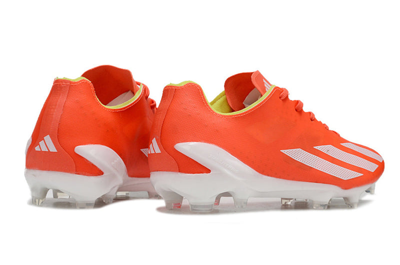 Chuteira Campo Adidas X Crazyfast+ FG Vermelho e Branco "Energy Citrus Pack"