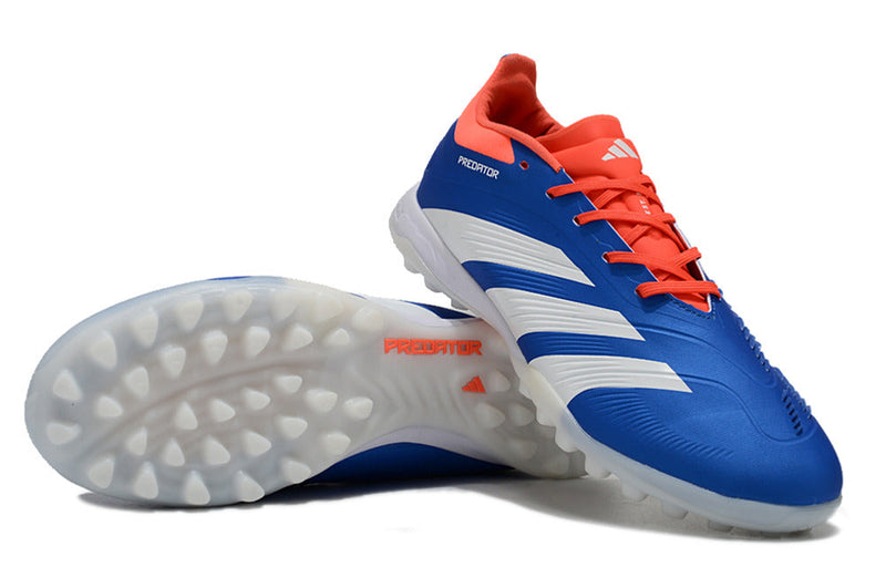 Chuteira Society Adidas Predator Elite TF Azul e Branco "Advancement Pack"