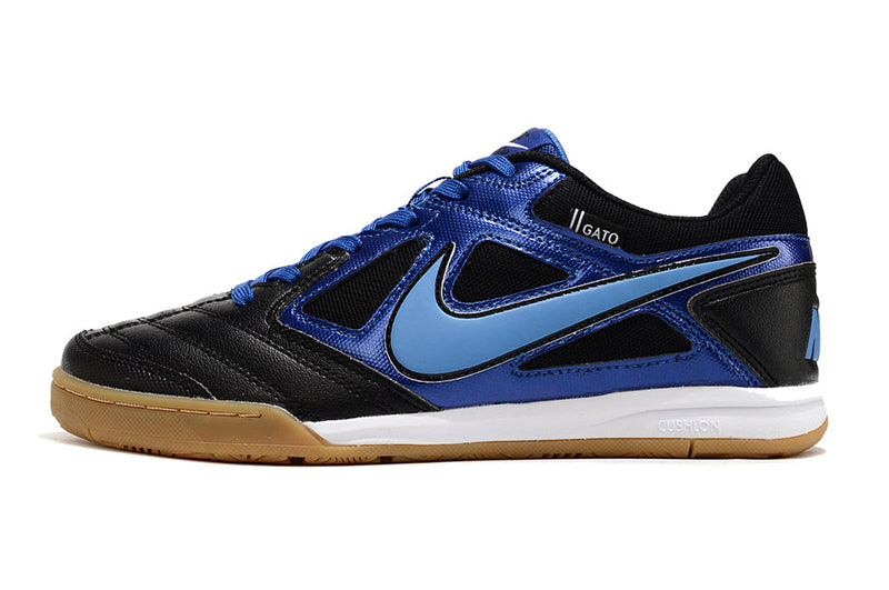 Chuteira Futsal Supreme x Nike SB Gato IC Preto e Azul