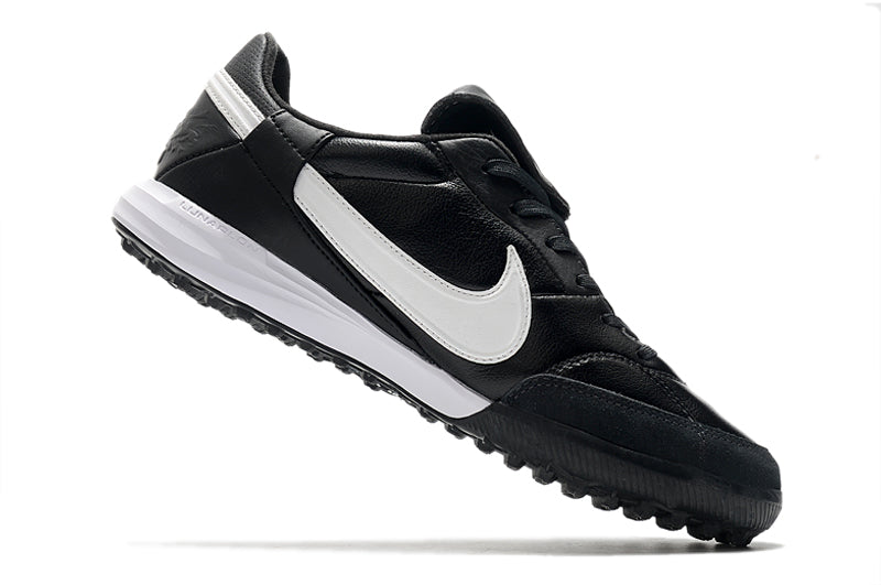 Chuteira Society Nike Premier 3 TF Preta e Branca