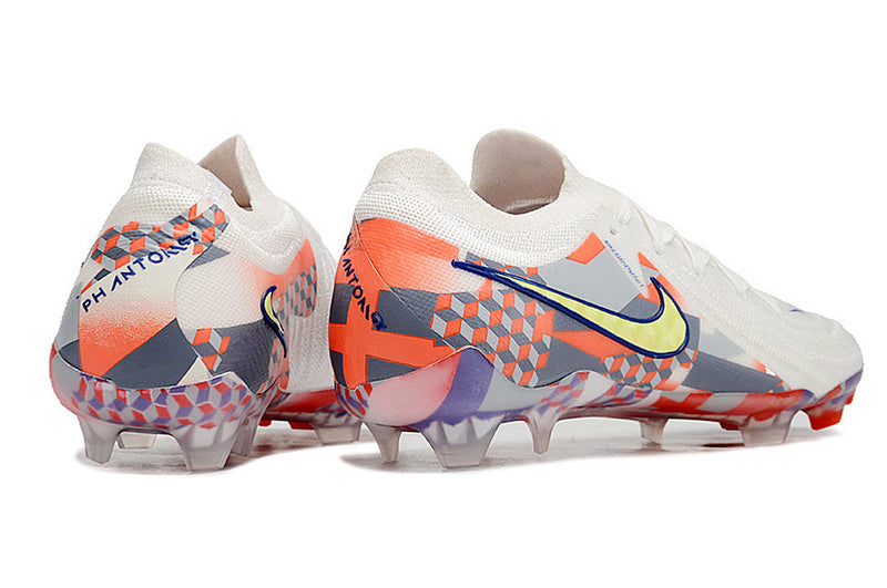 Chuteira Campo Nike Phantom GX 2 Elite FG Branca e Vermelha "Barna Pack"