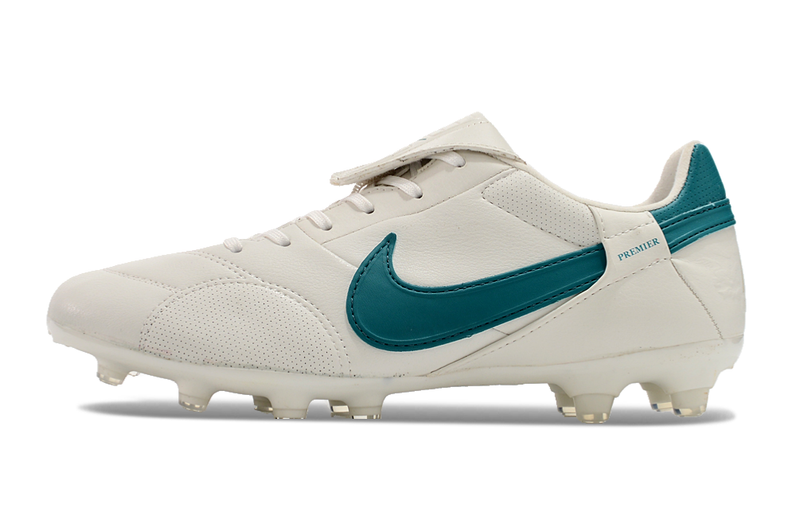 Chuteira Campo Nike Premier 3 FG Branca e Verde "Metalic Summit Pack"