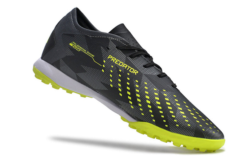 Chuteira Society Adidas Predator Accuracy.1 TF Low Preta e Verde "Crazycharged Pack"