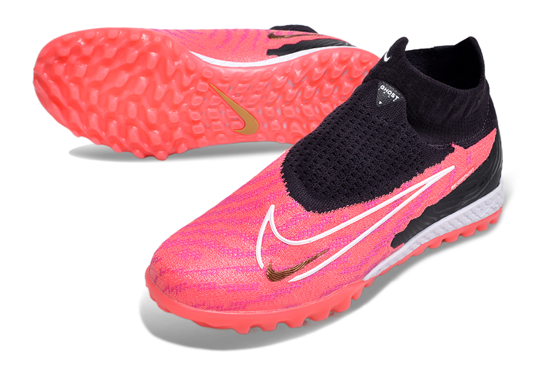 Chuteira Society Nike Phantom GX DF Elite Preta e Rosa "Generation Pack"