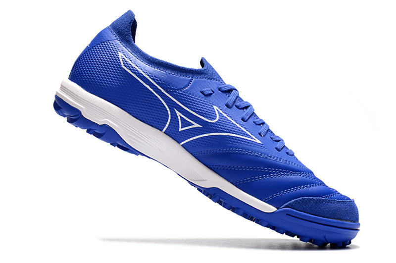 Chuteira Society Mizuno Morelia Neo Beta TF Azul "Reach Beyond Pack"