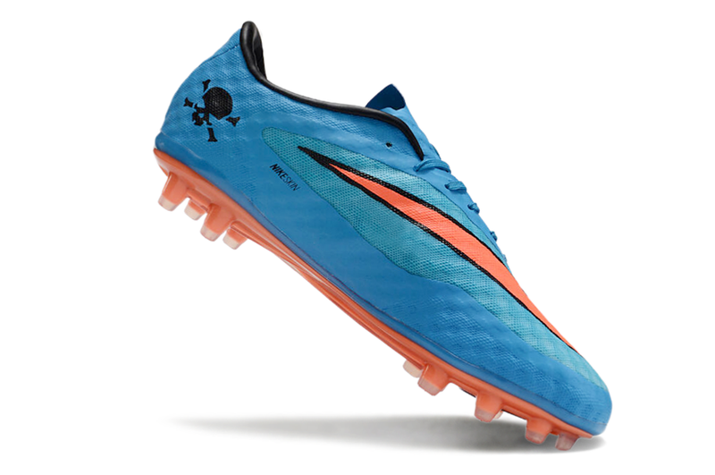 Chuteira Campo Nike Retrô Hypervenom Phantom I FG Azul, Laranja e Preto