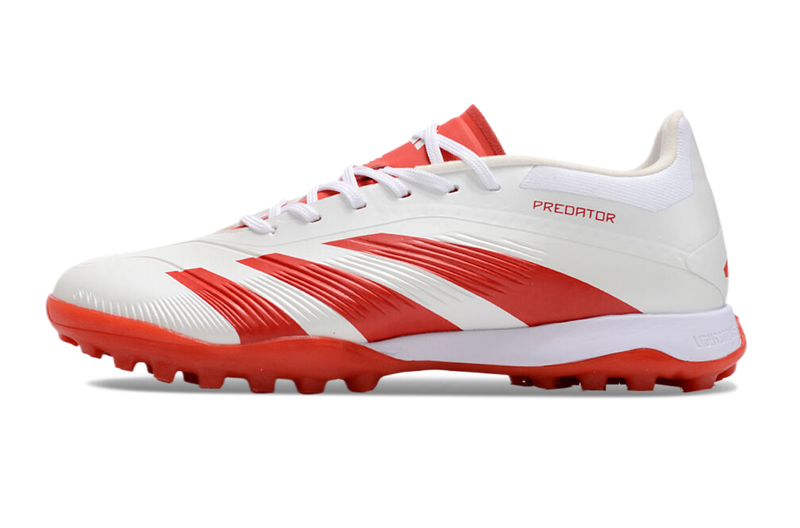 Chuteira Society Adidas Predator Elite TF Branca e Vermelha