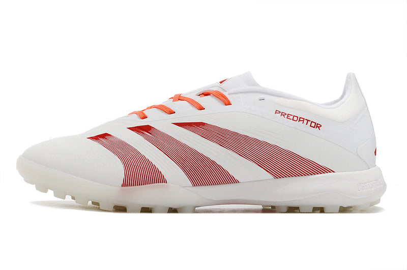 Chuteira Society Adidas Predator Elite TF Branca e Vermelha