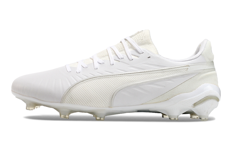 Chuteira Campo Puma King Ultimate FG Branca "Whiteout Pack"