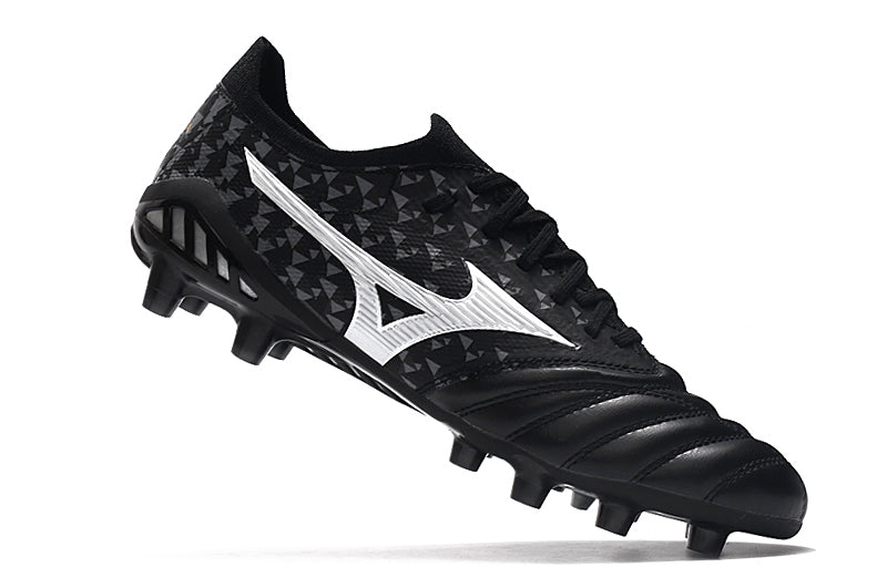 Chuteira Campo Mizuno Morelia Neo 3 FG Preta e Branca