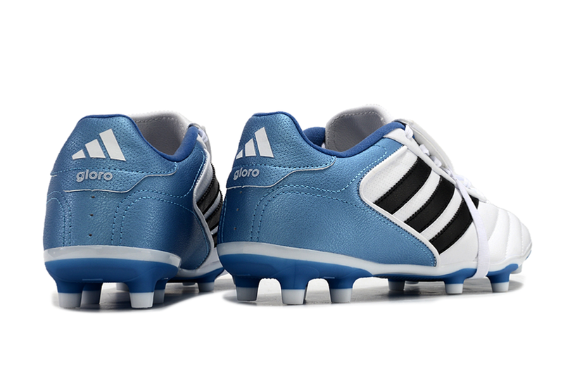 Chuteira Campo Adidas Copa Gloro 2 FG Branca, Azul e Preta