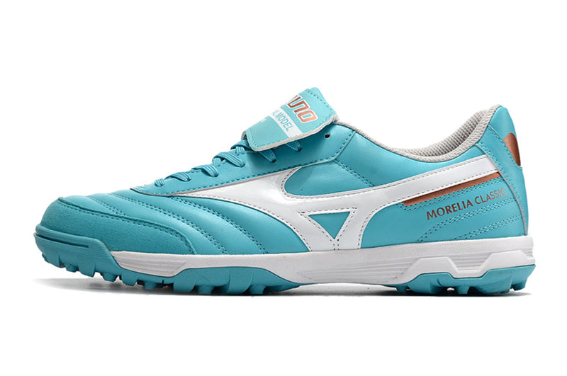 Chuteira Society Mizuno Morelia 3 TF Azul "Azure Blue Pack"