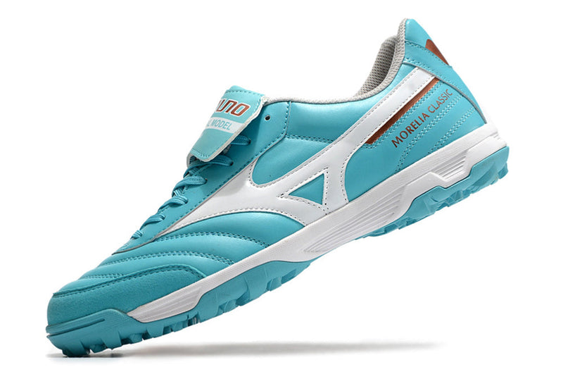 Chuteira Society Mizuno Morelia 3 TF Azul "Azure Blue Pack"