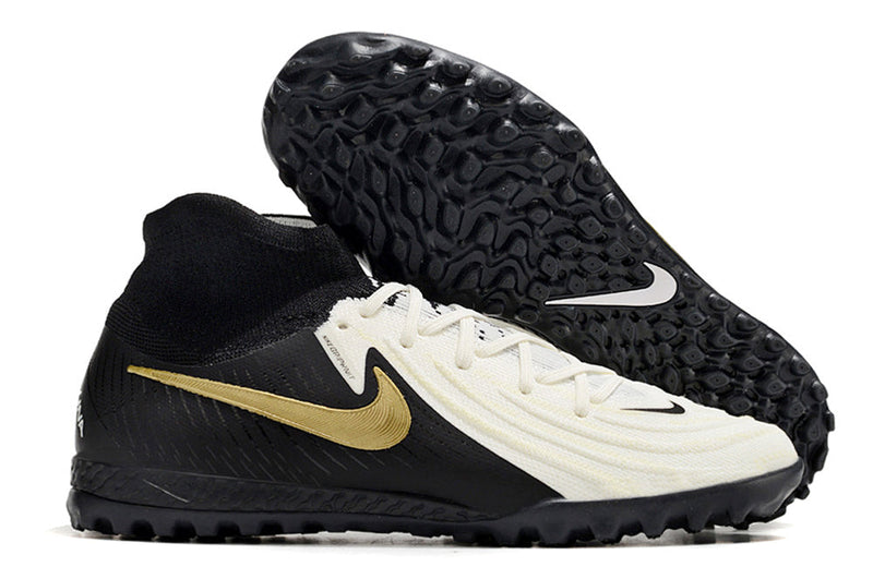 Chuteira Society Nike Phantom Luna 2 Elite TF Preta e Branca "Mad Ready Pack"