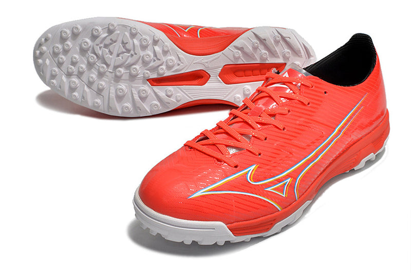 Chuteira Society Mizuno Alpha TF Laranja "Realease Pack"