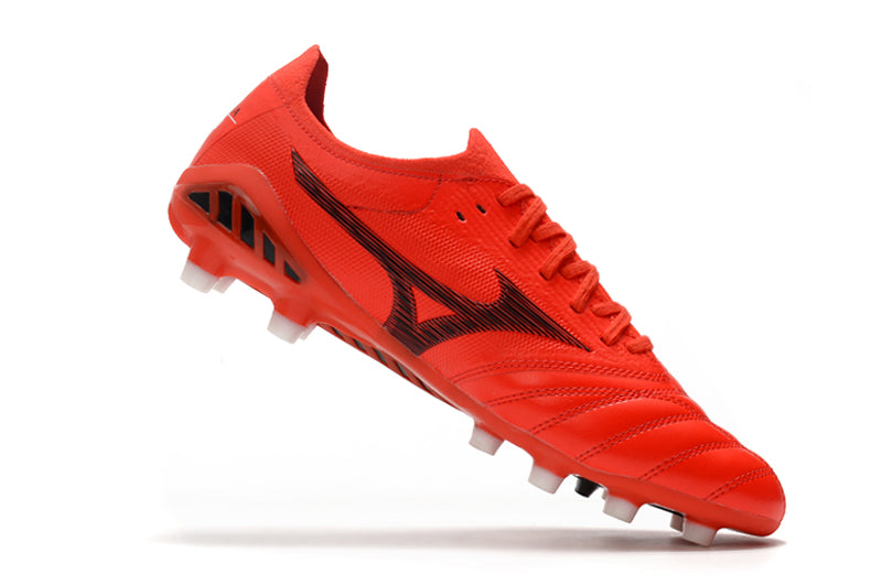 Chuteira Campo Mizuno Morelia Neo 3 FG Vermelha e Preta