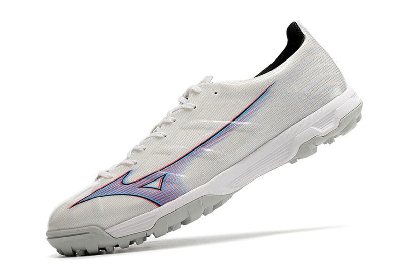 Chuteira Society Mizuno Alpha TF Branca "Launch"