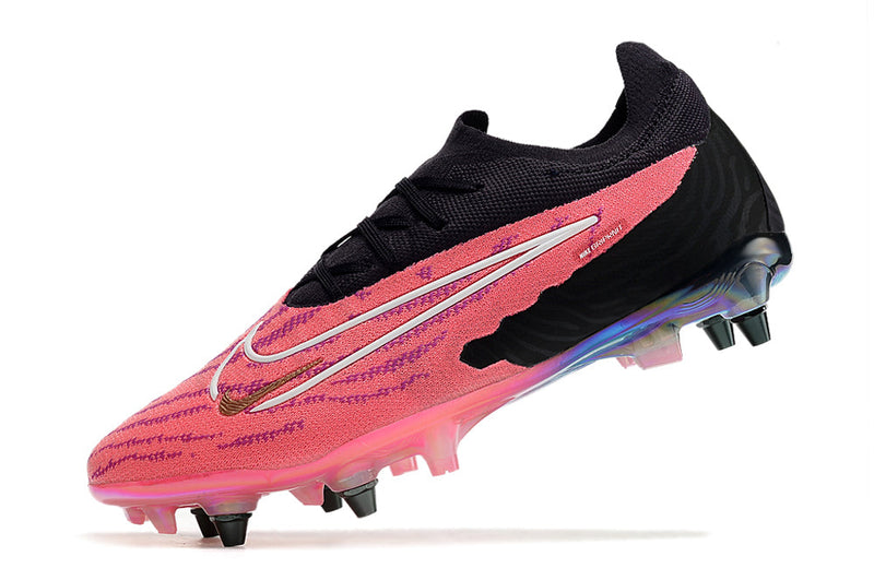 Chuteira Campo Nike Phantom GX Elite Trava Mista Preta e Rosa "Generation Pack"