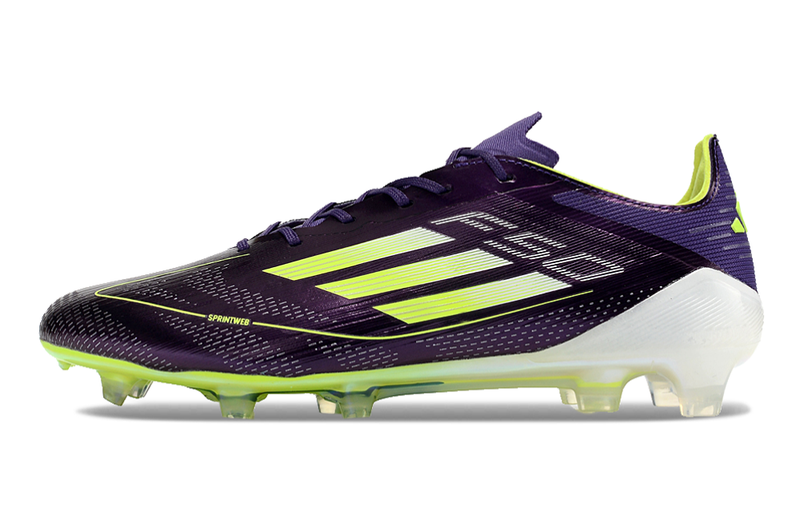 Chuteira Campo Adidas F50 FG Roxa e Verde "Fast Reborn"