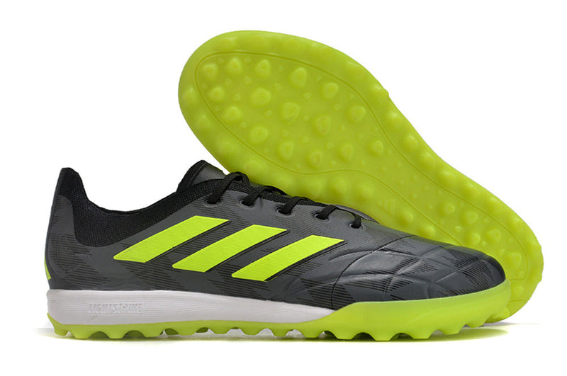 Chuteira Society Adidas Copa Pure.1 TF Preta e Verde "Crazycharged Pack"